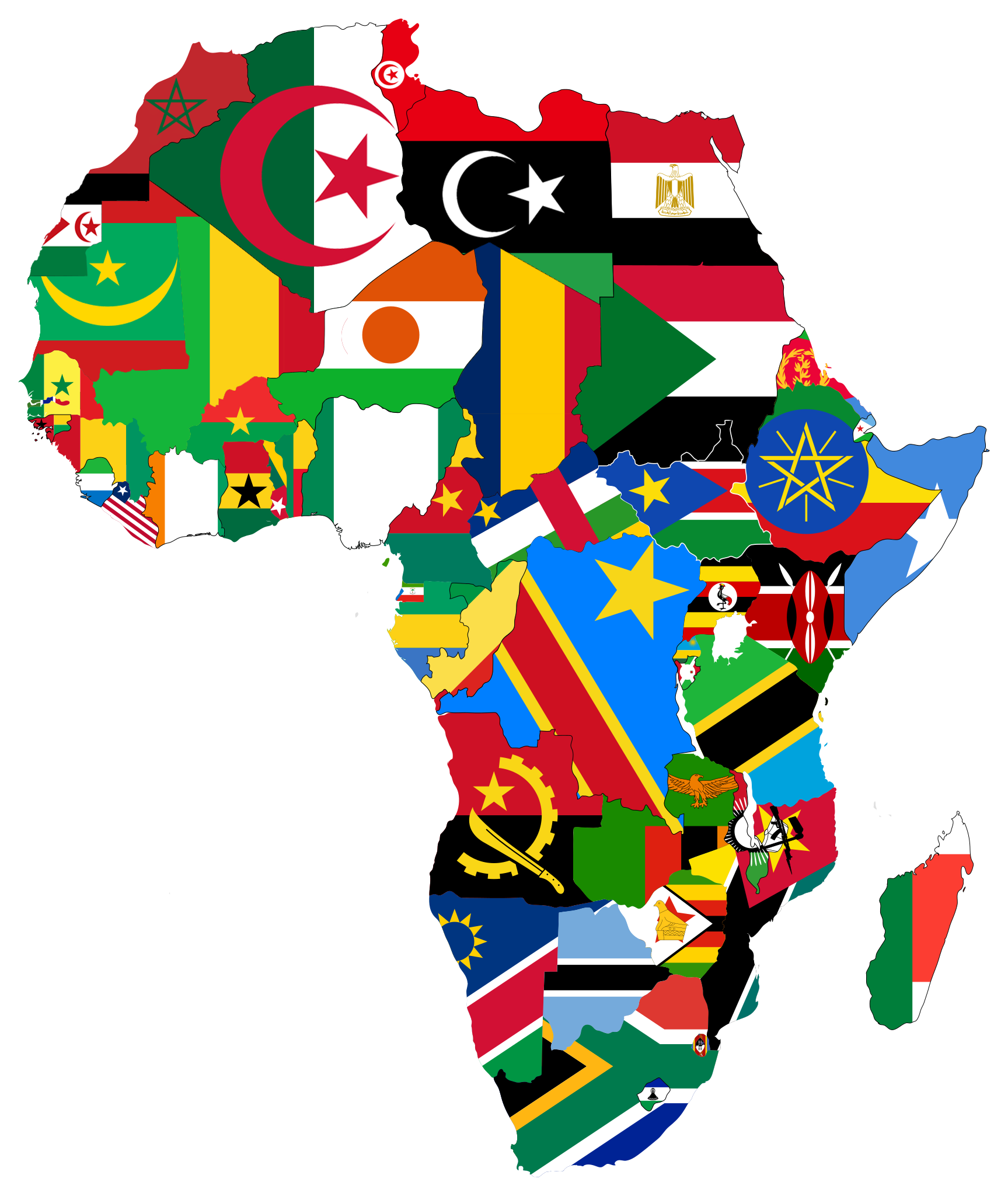 Africa_Flag_Map